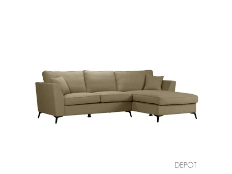 BOEL ΚΑΝΑΠΕΣ ΓΩΝΙΑ ΔΕΞΙΑ BEIGE MEMORY 02 280x170x92cm