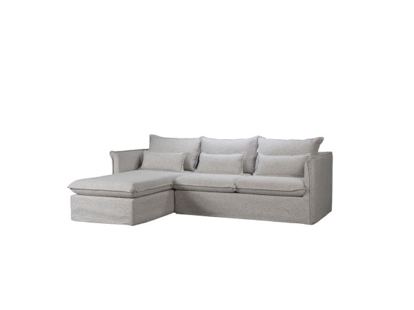 PROUD ΚΑΝΑΠΕΣ ΓΩΝΙΑ ΑΡΙΣΤΕΡΗ ΓΚΡΙ ΑΝΟΙΧΤΟ PUENTE 80 258x180x90cm