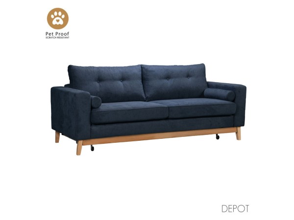 LUSSO ΚΑΝΑΠΕΣ ΚΡΕΒΑΤΙ 3ΘΕΣΙΟΣ ΜΠΛΕ LINO 89 218x85x87cm LUSSO ΚΑΝΑΠΕΣ ΚΡΕΒΑΤΙ 3ΘΕΣΙΟΣ ΜΠΛΕ LINO 89 218x85x87cm