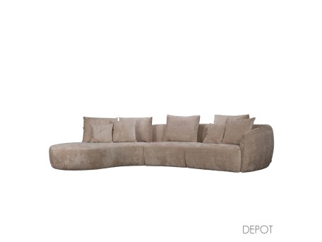 CURVO ΚΑΝΑΠΕΣ ΓΩΝΙΑ ΑΡΙΣΤΕΡΗ BEIGE CREMONA 14 412x162x92cm