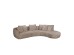 CURVO ΚΑΝΑΠΕΣ ΓΩΝΙΑ ΔΕΞΙΑ BEIGE CREMONA 14 412x162x92cm