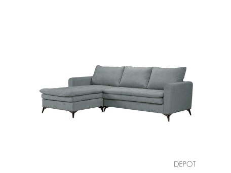 SCANDALO ΚΑΝΑΠΕΣ ΓΩΝΙΑ ΑΝΑΣΤΡΕΨΙΜΗ ΓΚΡΙ ASTI 13 265x188x99cm