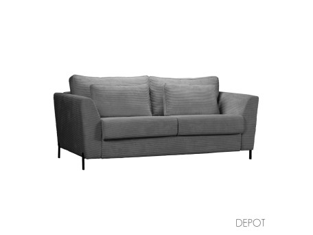 COCOON ΚΑΝΑΠΕΣ ΚΡΕΒΑΤΙ 3ΘΕΣΙΟΣ ΓΚΡΙ LINCOLN D 90 208x94x92cm