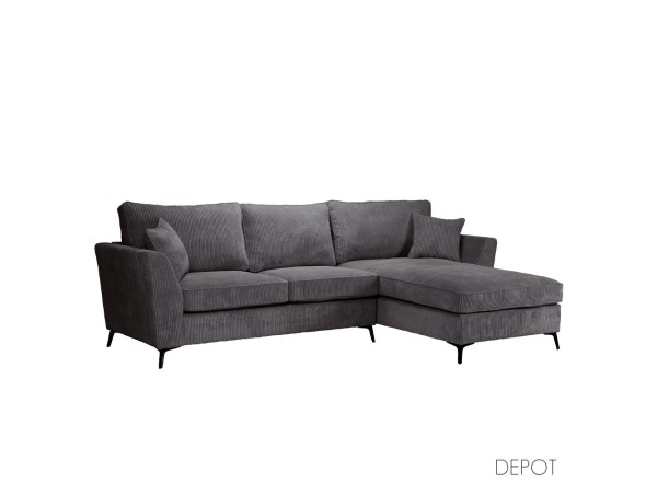 BOEL ΚΑΝΑΠΕΣ ΓΩΝΙΑ ΔΕΞΙΑ ΓΚΡΙ LINCOLN D 90 280x170x92cm BOEL ΚΑΝΑΠΕΣ ΓΩΝΙΑ ΔΕΞΙΑ ΓΚΡΙ LINCOLN D 90 280x170x92cm