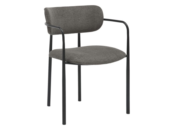 ΚΑΡΕΚΛΑ ΤΡΑΠΕΖΑΡΙΑΣ KRITTER HM9994.02 ΜΑΥΡΟ ΜΕΤΑΛΛΟ-ΣΚΟΥΡΟ ΓΚΡΙ ΥΦΑΣΜΑ 58x53x76Υεκ.