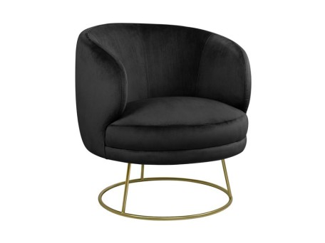 ΠΟΛΥΘΡΟΝΑ ΑΠΟ ΒΕΛΟΥΔΟ ΜΑΥΡΟ ΜΕ ΧΡΥΣΗ ΒΑΣΗ ARIEN HM8403.04 80x75x82Υ εκ.