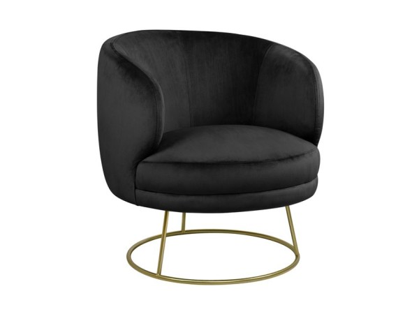 ΠΟΛΥΘΡΟΝΑ ΑΠΟ ΒΕΛΟΥΔΟ ΜΑΥΡΟ ΜΕ ΧΡΥΣΗ ΒΑΣΗ ARIEN HM8403.04 80x75x82Υ εκ.