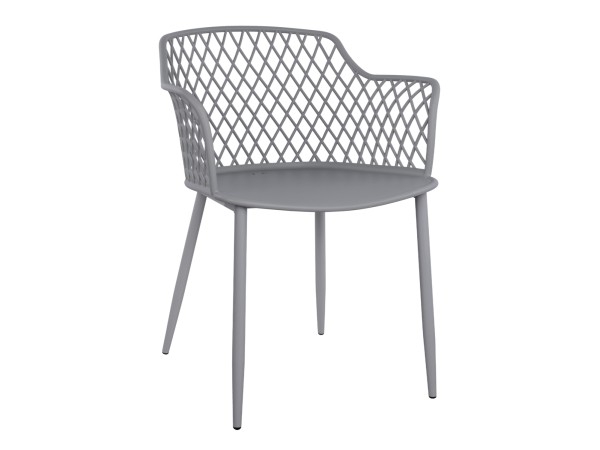 ΠΟΛΥΘΡΟΝΑ ΠΟΛΥΠΡΟΠΥΛΕΝΙΟΥ JOCELYN HM8510.10 ΓΚΡΙ ΜΕ ΜΕΤΑΛΛΙΚΑ ΠΟΔΙΑ 62Χ55,5Χ79Υ εκ.