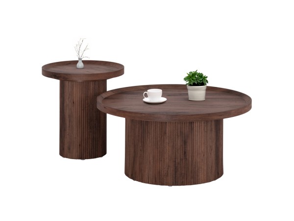 ΣΕΤ 2ΤΜΧ ΤΡΑΠΕΖΙΑ ΣΑΛΟΝΙΟΥ MARGON HM21084 MDF ΣΚΟΥΡΟ ΚΑΦΕ Φ80εκ & Φ45εκ ΣΕΤ 2ΤΜΧ ΤΡΑΠΕΖΙΑ ΣΑΛΟΝΙΟΥ MARGON HM21084 MDF ΣΚΟΥΡΟ ΚΑΦΕ Φ80εκ & Φ45εκ