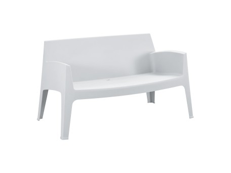 ΚΑΝΑΠΕΣ 2-ΘΕΣΙΟΣ ΠΟΛΥΠΡΟΠΥΛΕΝΙΟΥ SLEEK HM6366.01 ΧΡΩΜΑ ΛΕΥΚΟ 118x48,5x73Υεκ.