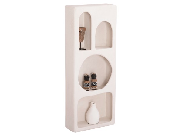 ΡΑΦΙΕΡΑ ΤΟΙΧΟΥ ΣΕΙΡΑ SANTORINI HM18069 MDF ΣΕ ΥΠΟΛΕΥΚΟ ΧΡΩΜΑ 47,5x18x120Υεκ.