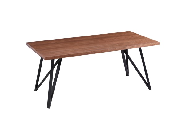 ΤΡΑΠΕΖΙ ΤΡΑΠΕΖΑΡΙΑΣ GROW HM9467.02 ΜΕ ΚΑΠΛΑΜΑ ΞΥΛΟΥ ΦΡΑΞΟΥ ΣΕ ΣΤΥΛ ΡΟΥΣΤΙΚ 180x90x75Υεκ.