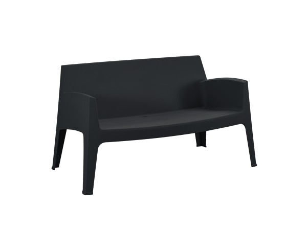 ΚΑΝΑΠΕΣ 2-ΘΕΣΙΟΣ ΠΟΛΥΠΡΟΠΥΛΕΝΙΟΥ SLEEK HM6366.02 ΧΡΩΜΑ ΜΑΥΡΟ 118x48,5x73Υεκ.