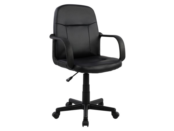 ΚΑΡΕΚΛΑ ΓΡΑΦΕΙΟΥ GRANE HM1005 ΜΕ ΜΠΡΑΤΣΑ ΜΑΥΡO PU 56,5x50x88-100Υ εκ.