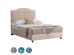 ΚΡΕΒΑΤΙ MALENA ΑΠΟ ΜΠΕΖ ΥΦΑΣΜΑ NUBUCK HM647.22 ΓΙΑ ΣΤΡΩΜΑ 120x200 εκ.
