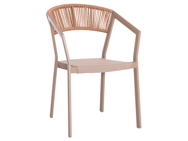 ΠΟΛΥΘΡΟΝΑ ΑΛΟΥΜΙΝΙΟΥ MIRI HM5891.03 ΣΑΜΠΑΝΙΖΕ ΣΚΕΛΕΤΟΣ&TEXTLINE- RATTAN 56x58x80.5Υ εκ.