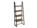 ΡΑΦΙΕΡΑ IZABEL HM18376.01 ΜΕΤΑΛΛΟ--ΜΕΛΑΜΙΝΗ ΣΕ OAK 75x36x185Υεκ.