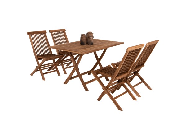 ΣΕΤ ΤΡΑΠΕΖΑΡΙΑΣ ΕΞΩΤ. ΧΩΡΟΥ 5ΤΜΧ KENDALL HM11955 ΜΑΣΙΦ ΞΥΛΟ TEAK ΦΥΣΙΚΟ