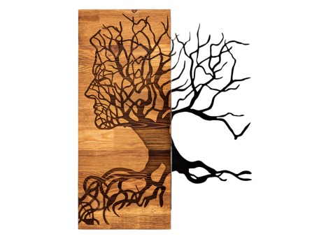 ΔΙΑΚΟΣΜΗΤΙΚΟ ΤΟΙΧΟΥ HM4804-ΦΥΛΛΑ ΜΕΤΑΛΛΟΥ ΜΑΥΡΑ-ΞΥΛΟ 45x3(βάθος)x58Υεκ.