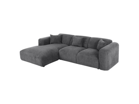 ΚΑΝΑΠΕΣ ΓΩΝΙΑ (ΑΡΙΣΤΕΡΗ) BRICKEN HM3275.04L ΑΝΘΡΑΚΙ ΥΦΑΣΜΑ 110-282x98-160x72Υεκ.