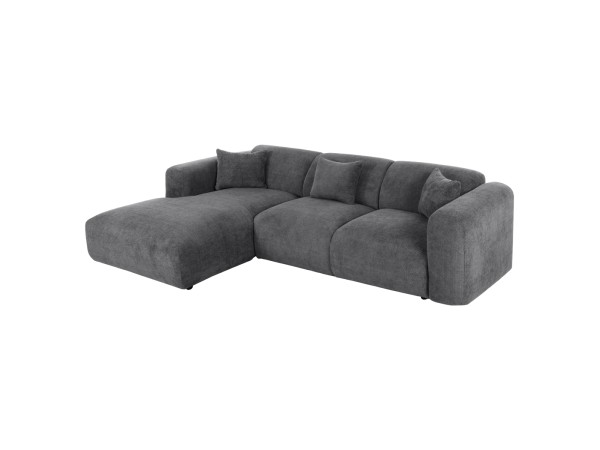 ΚΑΝΑΠΕΣ ΓΩΝΙΑ (ΑΡΙΣΤΕΡΗ) BRICKEN HM3275.04L ΑΝΘΡΑΚΙ ΥΦΑΣΜΑ 110-282x98-160x72Υεκ.