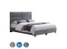 ΚΡΕΒΑΤΙ MILO ΑΠΟ ΓΚΡΙ ΒΕΛΟΥΔΟ HM616.10 ΓΙΑ ΣΤΡΩΜΑ 160x200 EK.