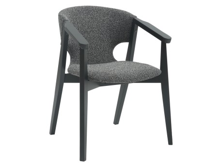 ΠΟΛΥΘΡΟΝΑ YEGER HM9995.01 ΞΥΛΟ ΟΞΙΑΣ ΣΕ ΜΑΥΡΟ-ΣΚΟΥΡΟ ΓΚΡΙ ΥΦΑΣΜΑ 62,5x60x79Υεκ.