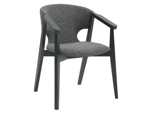 ΠΟΛΥΘΡΟΝΑ YEGER HM9995.01 ΞΥΛΟ ΟΞΙΑΣ ΣΕ ΜΑΥΡΟ-ΣΚΟΥΡΟ ΓΚΡΙ ΥΦΑΣΜΑ 62,5x60x79Υεκ.