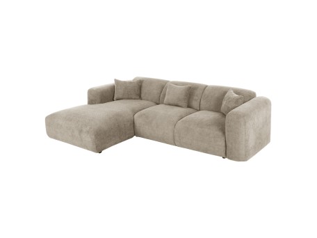 ΚΑΝΑΠΕΣ ΓΩΝΙΑ (ΑΡΙΣΤΕΡΗ) BRICKEN HM3275.01L ΜΠΕΖ ΥΦΑΣΜΑ 110-282x98-160x72Υεκ.