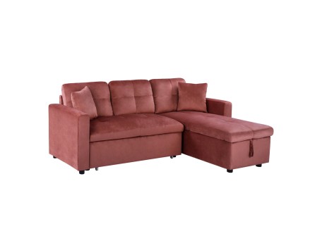 ΚΑΝΑΠΕΣ ΓΩΝΙΑ ΚΡΕΒΑΤΙ WAYNE 224x147x85Υεκ. HM3028.12 ΒΕΛΟΥΔΟ ΣΑΠΙΟ ΜΗΛΟ