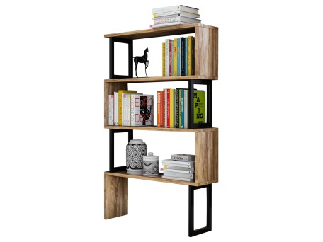 ΒΙΒΛΙΟΘΗΚΗ INGRID ΚΑΡΥΔΙ ΜΕ ΜΑΥΡΟ ΣΚΕΛΕΤΟ HM8867.01 80x22x128 εκ.