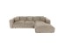 ΚΑΝΑΠΕΣ ΓΩΝΙΑ BRICKEN HM3275.01R ΜΠΕΖ ΥΦΑΣΜΑ 110-282x98-160x72Υεκ.