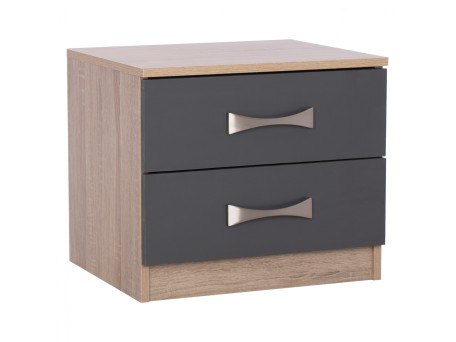 ΚΟΜΟΔΙΝΟ ΜΕΛΑΜΙΝΗΣ ASHLYN 2 ΣΥΡΤΑΡΙΑ & ΧΕΡΟΥΛΙΑ SONAMA-ΓΚΡΙ 48x40,5x42Yεκ.HM2235.04