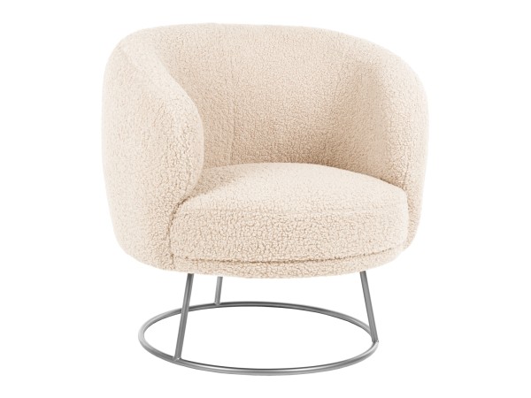 ΠΟΛΥΘΡΟΝΑ ARIEN HM8403.23 ΥΦΑΣΜΑ ΜΠΟΥΚΛΕ ΛΕΥΚΟ ΜΕ ΑΣΗΜΙ ΒΑΣΗ 78x75x84Υεκ.