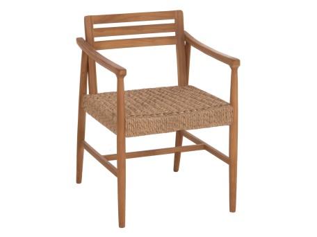 ΠΟΛΥΘΡΟΝΑ ΤΡΑΠΕΖΑΡΙΑΣ ROBIN HM18351 ΞΥΛΟ TEAK & ΣΧΟΙΝΙ VIRO ΦΥΣΙΚΟ 53,5x60x78Υεκ