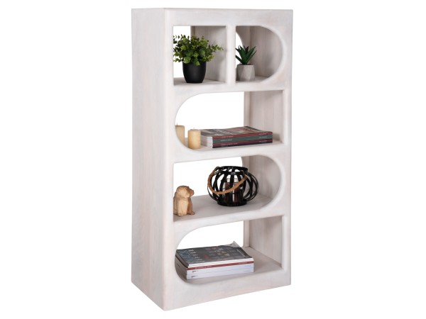 ΡΑΦΙΕΡΑ ΚΟΜΜΟ HANDYR HM9706 ΜΑΣΙΦ ΞΥΛΟ MANGO ΣΕ ΛΕΥΚΟ ΧΡΩΜΑ 60x35x120Υεκ.