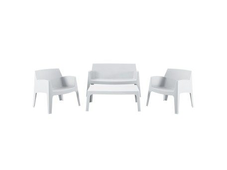 ΣΕΤ ΣΑΛΟΝΙ ΕΞ.ΧΩΡΟΥ 4ΤΜΧ SLEEK HM21268.01 ΛΕΥΚΟ ΠΟΛΥΠΡΟΠΥΛΕΝΙΟ