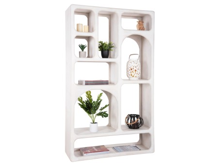 ΒΙΒΛΙΟΘΗΚΗ HANDYR HM9707 ΜΑΣΙΦ ΞΥΛΟ MANGO ΣΕ ΛΕΥΚΟ ΧΡΩΜΑ 100x35x165Yεκ.