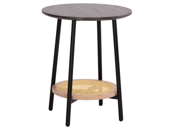 ΒΟΗΘΗΤΙΚΟ ΤΡΑΠΕΖAKI SEWELL HM18034 MDF ΣΕ ZEBRANO-ΜΕΤΑΛΛΙΚΑ ΠΟΔΙΑ-WICKER Φ45x55Υεκ