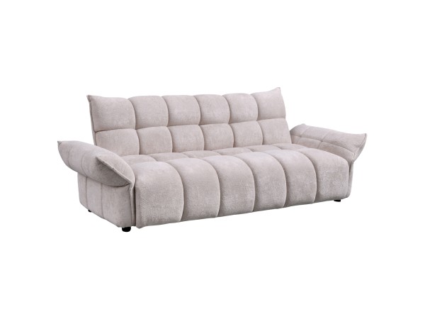 ΚΑΝΑΠΕΣ ΚΡΕΒΑΤΙ MELU HM3314.02 ΜΠΕΖ ΥΦΑΣΜΑ--ΚΑΘΙΣΜΑ POCKET SPRINGS 240-250x90x85Υεκ.