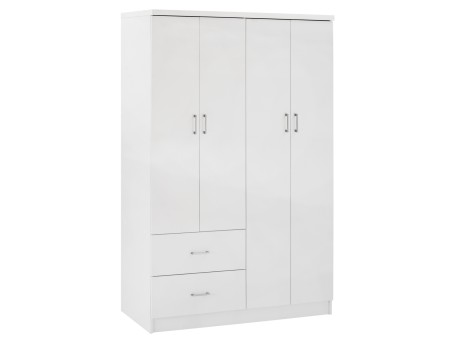 ΝΤΟΥΛΑΠΑ 4ΦΥΛΛΗ ME 2 ΣΥΡΤΑΡΙΑ BLAKELY HM339.05 ΛΕΥΚΗ 120Χ42,5Χ180,5 εκ.