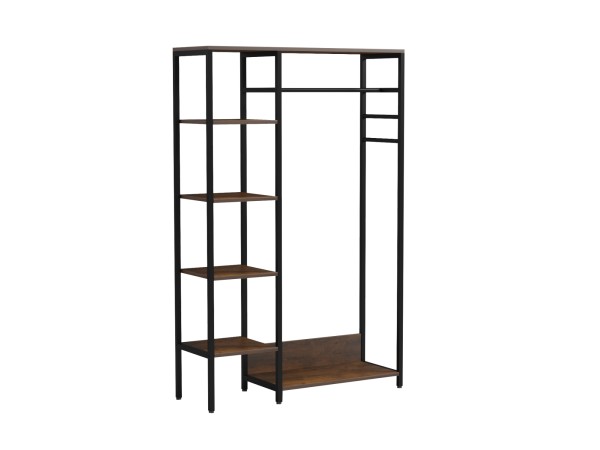 ΕΠΙΠΛΟ ΕΙΣΟΔΟΥ/ΑΝΟΙΧΤΗ ΝΤΟΥΛΑΠΑ ARANJA HM18082 ΜΕΤΑΛΛΟ ΜΑΥΡΟ-ΜΕΛΑΜΙΝΗ ΚΑΦΕ 90x30x140Υεκ.