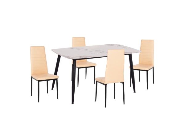 ΣΕΤ ΤΡΑΠΕΖΑΡΙΑΣ 5ΤΜΧ RAVEN HM21266.02 ΚΕΡΑΜΙΚΟ TOP CALACATTA--ΚΡΕΜ PU ΣΕΤ ΤΡΑΠΕΖΑΡΙΑΣ 5ΤΜΧ RAVEN HM21266.02 ΚΕΡΑΜΙΚΟ TOP CALACATTA--ΚΡΕΜ PU