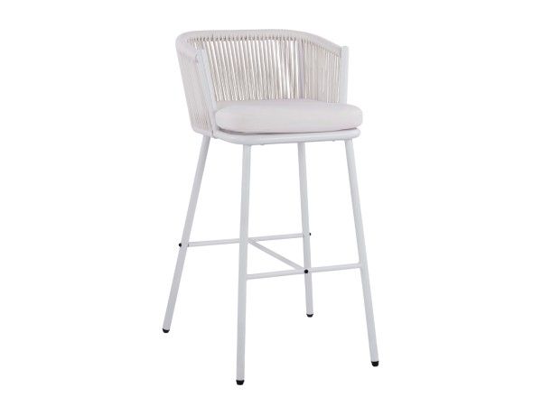 ΣΚΑΜΠΟ BROGAN ΜΕ ΜΕΤΑΛΛΙΚΟ ΣΚΕΛΕΤΟ ΚΑΙ ΣΧΟΙΝΙ ΛΕΥΚΟ HM5714.03 46x54x101 εκ.