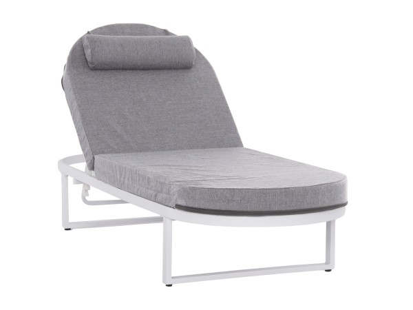 ΕΠΑΓΓΕΛΜ. ΞΑΠΛΩΣΤΡΑ MALLOW HM10715.01 ΛΕΥΚΟ ΑΛΟΥΜ.& ΓΚΡΙ ΜΑΞΙΛΑΡΙ 198x71x40,5-103Υεκ.