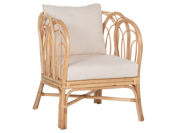 ΠΟΛΥΘΡΟΝΑ ESTOR HM9817 RATTAN ΣΕ ΦΥΣΙΚΟ-ΛΕΥΚΟ ΜΑΞΙΛΑΡΙ 78x75x92Υ εκ.