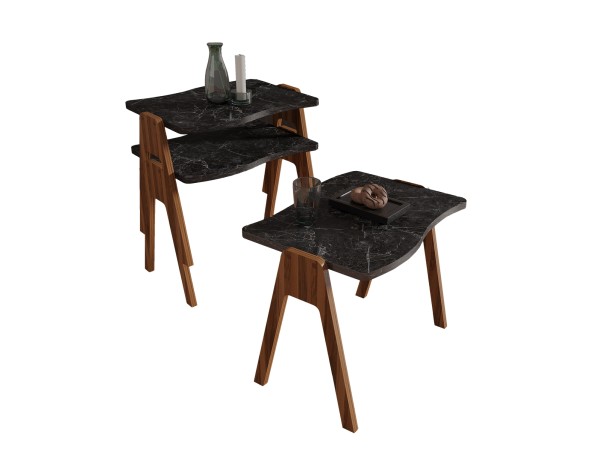 ΣΕΤ 3ΤΜΧ ΒΟΗΘ.ΤΡΑΠΕΖΑΚΙΑ ESSENT HM18175.02 ΜΕΛΑΜΙΝΗ ΣΕ ΚΑΡΥΔΙ-ΜΑΥΡΟ ΜΑΡΜΑΡΟ 45x35x40Yεκ. ΣΕΤ 3ΤΜΧ ΒΟΗΘ.ΤΡΑΠΕΖΑΚΙΑ ESSENT HM18175.02 ΜΕΛΑΜΙΝΗ ΣΕ ΚΑΡΥΔΙ-ΜΑΥΡΟ ΜΑΡΜΑΡΟ 45x35x40Yεκ.