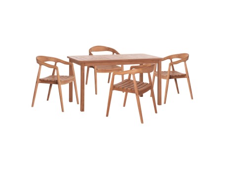 ΣΕΤ ΤΡΑΠΕΖΑΡΙΑΣ ΕΞ.ΧΩΡΟΥ 5ΤΜΧ EBENIZER HM10915 ΞΥΛΟ TEAK ΣΕ ΦΥΣΙΚΟ