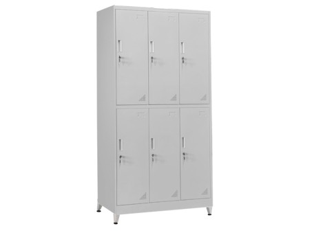 ΦΟΡΙΑΜΟΣ ΜΕΤΑΛΛΙΚΟΣ BRAILA ΜΕ ΠΟΔΙΑ-6 ΝΤΟΥΛΑΠΙΑ HM21102 ΓΚΡΙ 90x45x195Υεκ.