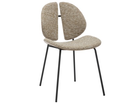 ΚΑΡΕΚΛΑ ΤΡΑΠΕΖΑΡΙΑΣ LUNGS HM9982.01 ΜΑΥΡΟ ΜΕΤΑΛΛΟ-ΜΠΕΖ ΥΦΑΣΜΑ 49x53,5x80Υεκ.